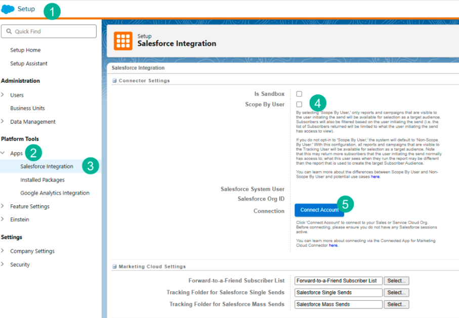 Data and Integration Setup