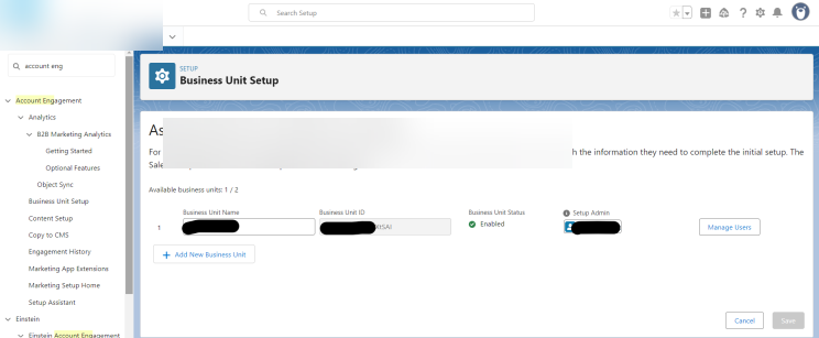 Salesforce Account Configuration