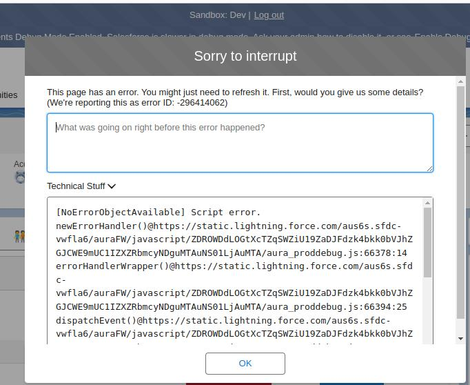 Salesforce Error 5