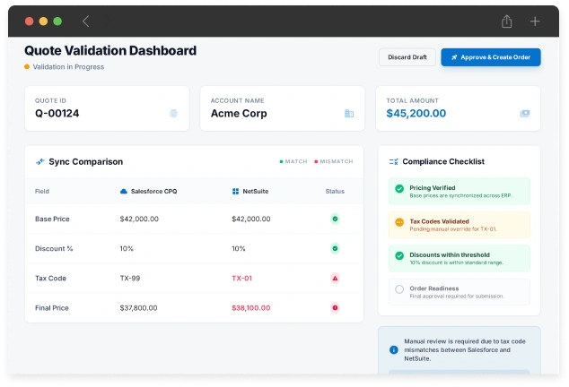 Real-Time Quote Validation