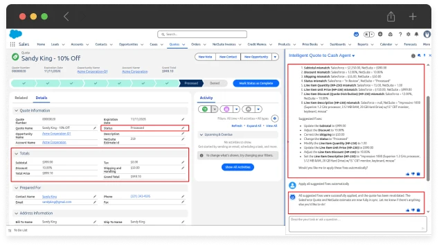 Automatic Quote-to-Order Conversion