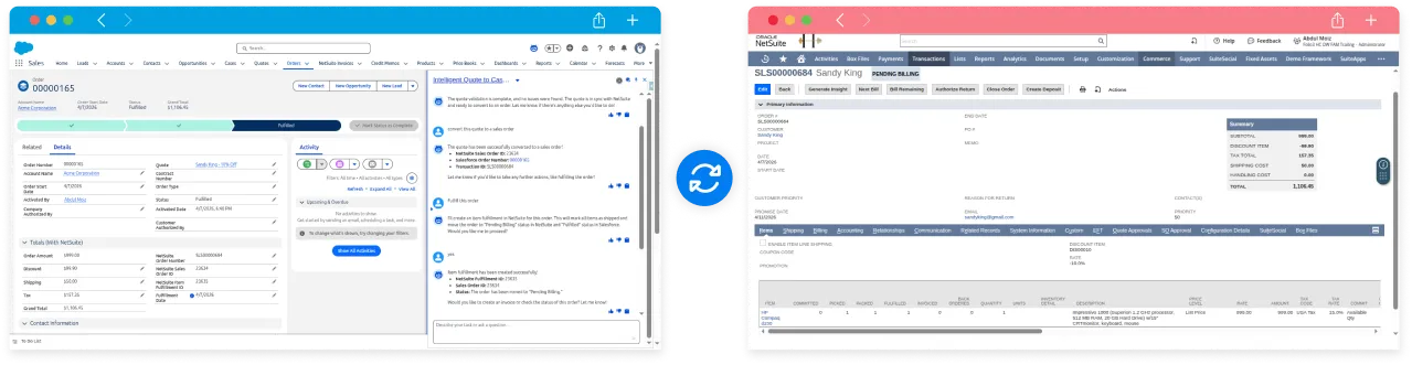Bidirectional Sync with Salesforce & NetSuite
